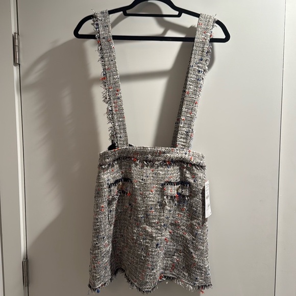 NWT Zara Tweed Mini Skirt with Suspenders - Picture 6 of 12